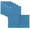 Gold Seal 2 Pkt Plastic Extra Heavyweight Folders Portfolio, High Sheen Reflective Finish, Lt. Blue, 12PK 86321 - alternate 1
